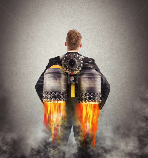 Businessman turbo fly Stock photo © alphaspirit