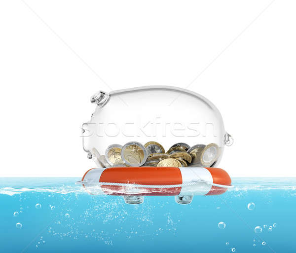 Lifebelt for money 3d rendering Stock photo © alphaspirit