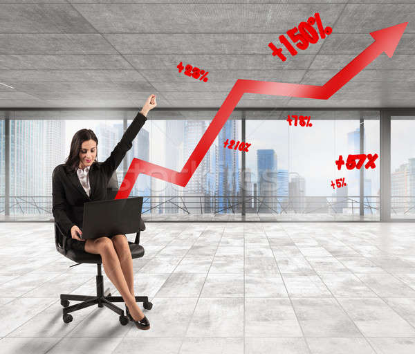 Increased percentage statistics Stock photo © alphaspirit