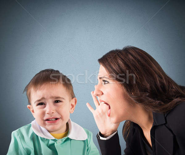 Scold a child Stock photo © alphaspirit