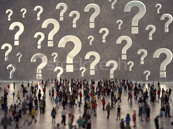 People with questions. 3D Rendering Stock photo © alphaspirit