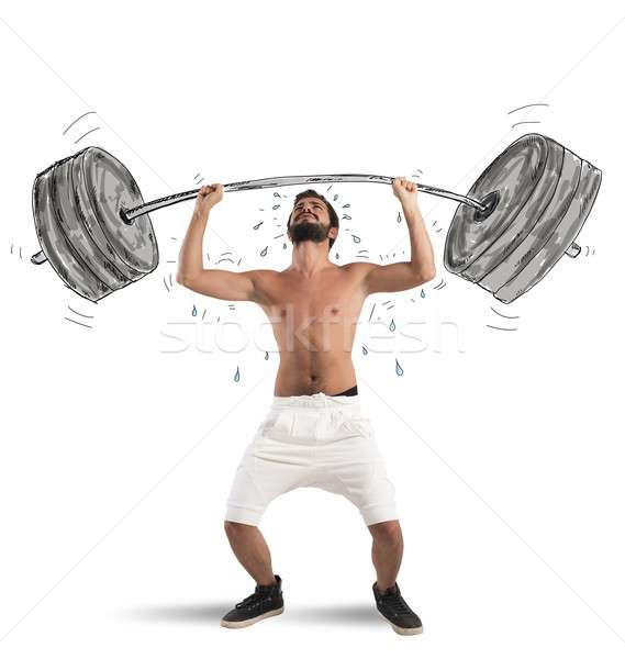 Awkward athlete Stock photo © alphaspirit