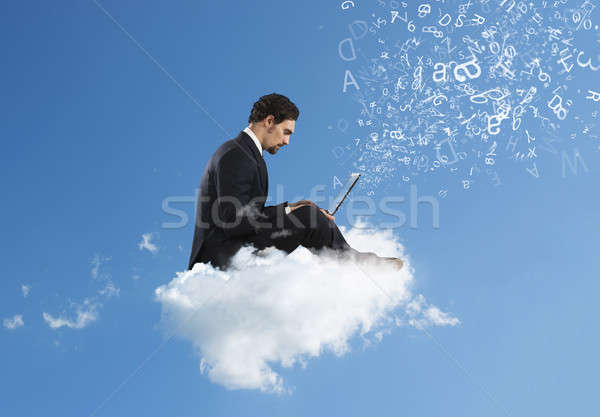 Internet réseau social affaires portable nuage ciel [[stock_photo]] © alphaspirit