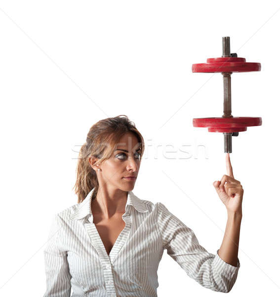 Determinated businesswoman Stock photo © alphaspirit