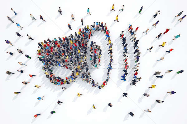 3D rendering of  megaphone people Stock photo © alphaspirit
