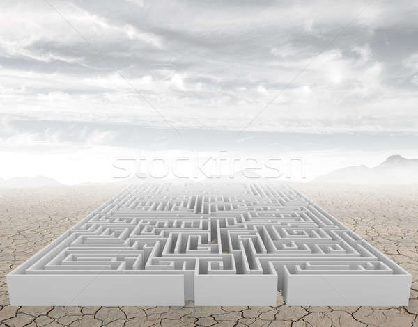 Stock fotó: Labirintus · bonyolult · üzlet · keresés · játék · elveszett