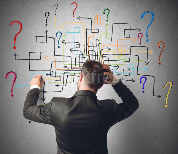 Stock photo: Maze of questions