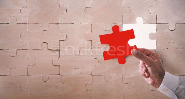 [[stock_photo]]: Manquant · pièce · puzzle · affaires · affaires