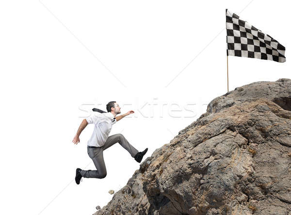 Stock photo: Difficult career and achievement business goal