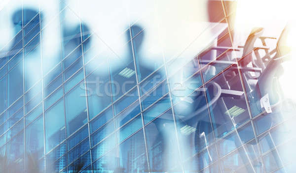 Foto stock: Empresarios · trabajo · junto · oficina · trabajo · en · equipo