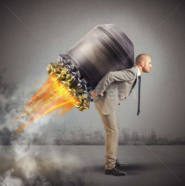 Stock photo: Businessman escape