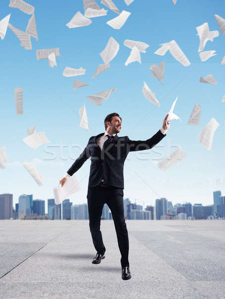 Businessman who has achieved success Stock photo © alphaspirit