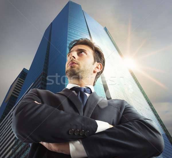 Successful businessman of the city Stock photo © alphaspirit