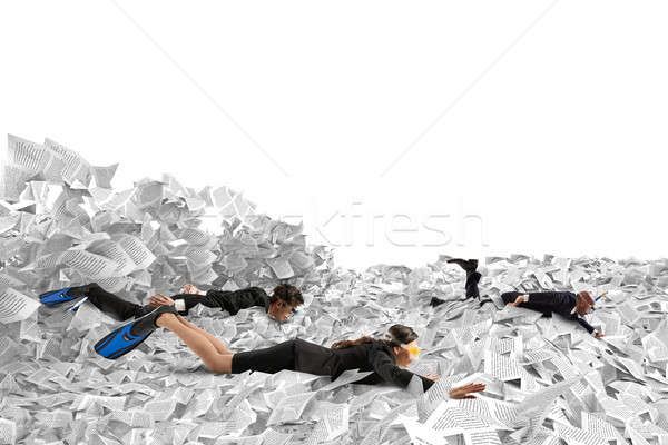 плавать бюрократия деловые люди морем маске Сток-фото © alphaspirit