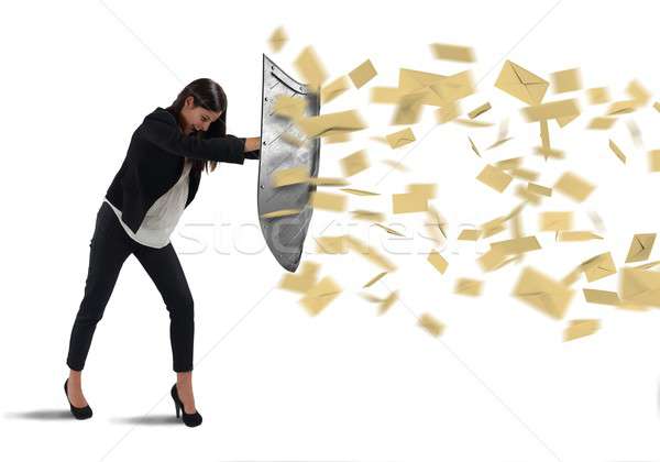 Shield spam Stock photo © alphaspirit