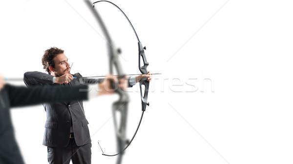 Challenge for reach and hit new business targets Stock photo © alphaspirit