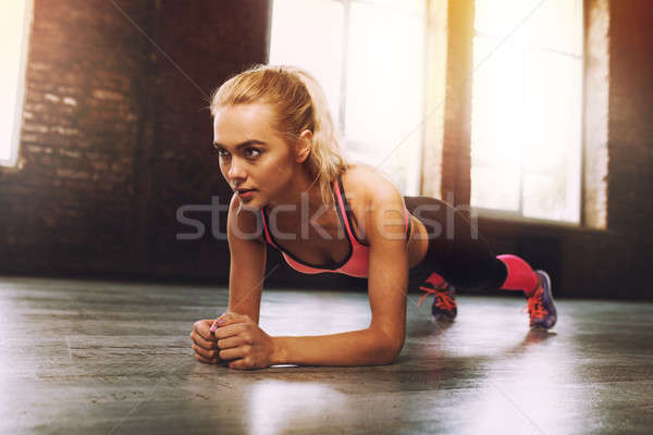 Blonde Girl Working Out At A Gym Stock Photo C Alphaspirit 8567788 Stockfresh