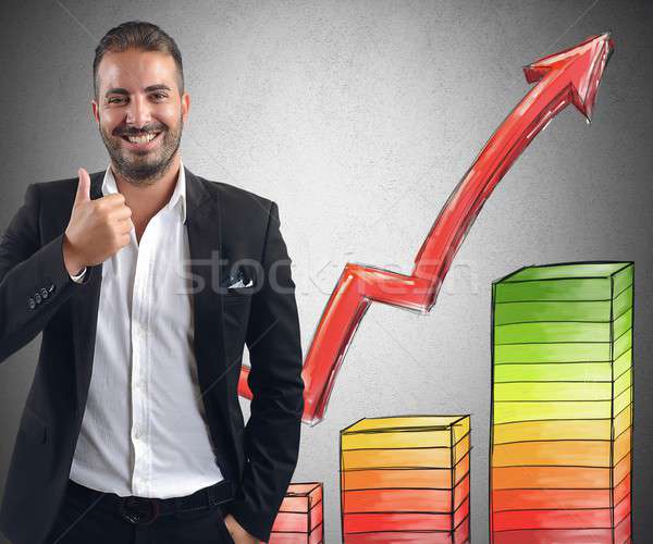 Businessman profits Stock photo © alphaspirit
