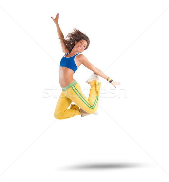 Danser zumba sport licht fitness gezondheid Stockfoto © alphaspirit