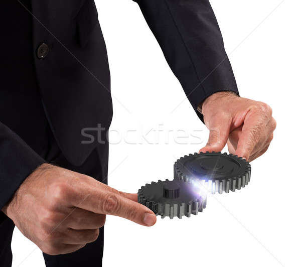 System of gears Stock photo © alphaspirit
