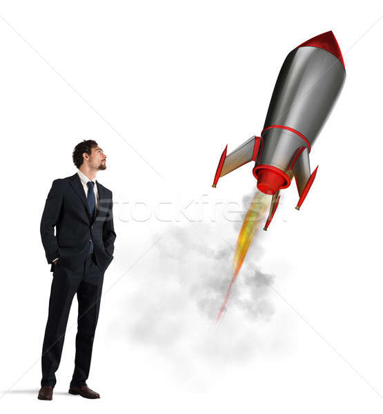 Foto stock: Inicio · nuevos · empresa · cohete · negocios · crecimiento