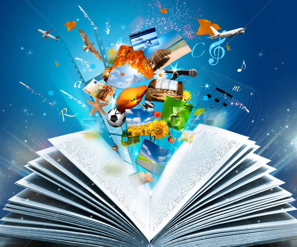 Fantasy książki czytania sztuki edukacji Zdjęcia stock © alphaspirit