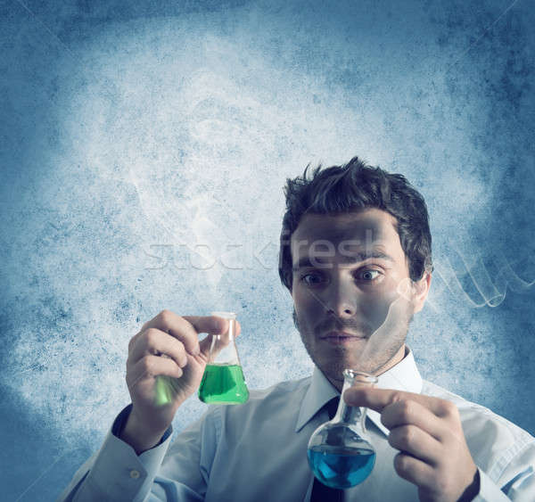 Foto stock: Peligroso · químicos · fórmula · empresario · medicina · éxito