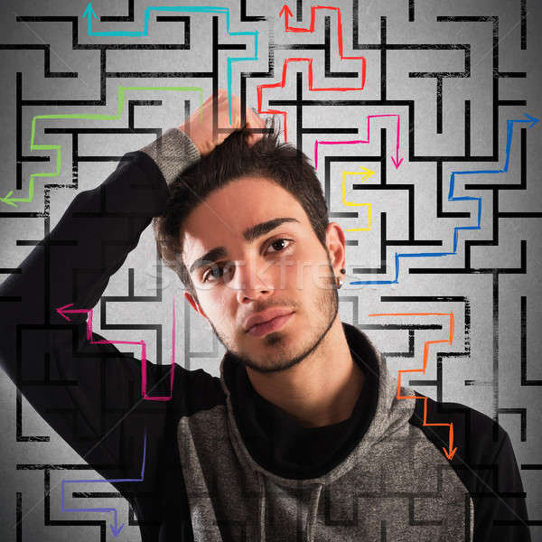 Thoughtful teenager Stock photo © alphaspirit