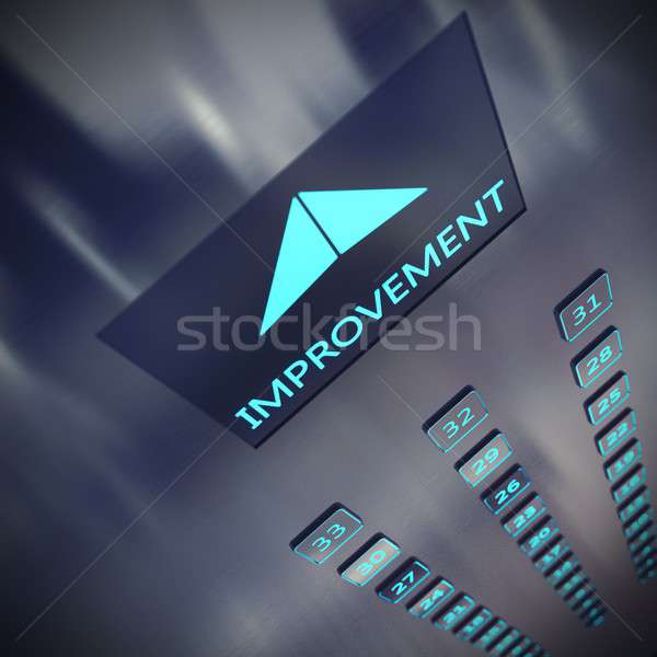 Verbesserung Aufzug 3D Rendering Bild geschrieben Stock foto © alphaspirit