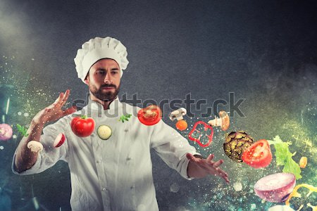 Magic chef ready to cook a new dish Stock photo © alphaspirit