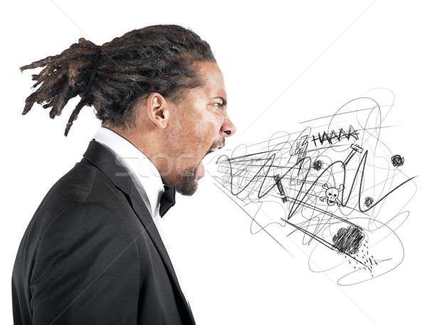 Angry businessman Stock photo © alphaspirit