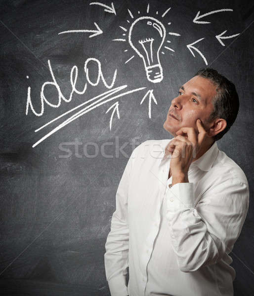 Idee Geschäftsmann Denken neue Ideen Business Stock foto © alphaspirit