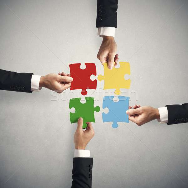 Teamwork and partnership concept Stock photo © alphaspirit