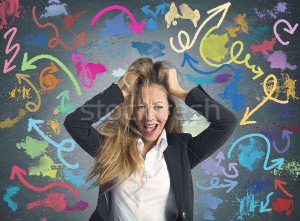 Stock foto: Schwierig · Business · Geschäftsfrau · Mädchen · Erfolg