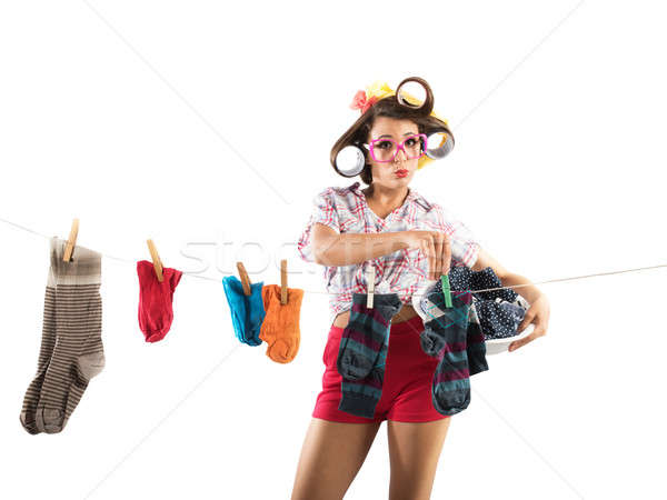 Drying clothes Stock photo © alphaspirit