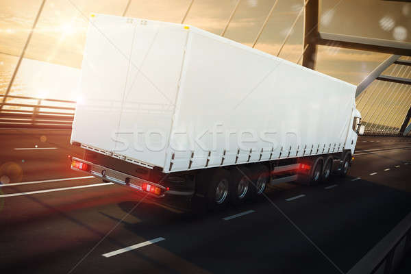 Road transport. 3D Rendering Stock photo © alphaspirit