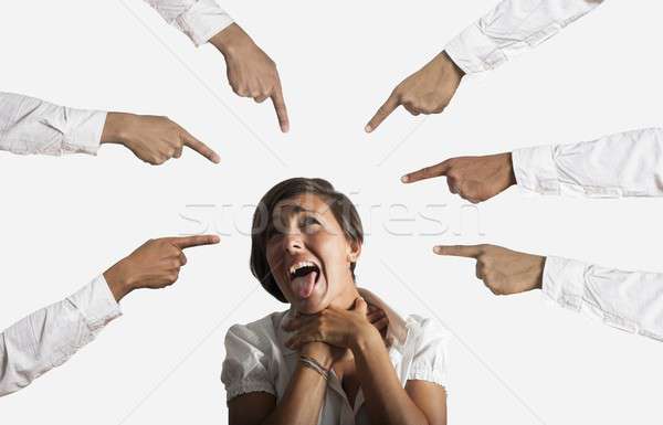 Accused businesswoman Stock photo © alphaspirit