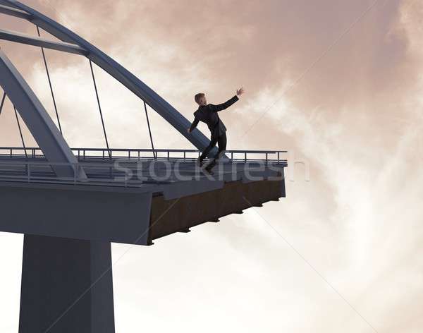 Financieros colapso empresario terminar puente negocios Foto stock © alphaspirit