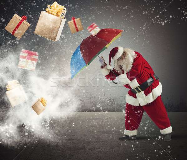 Santaclaus vs gifts Stock photo © alphaspirit