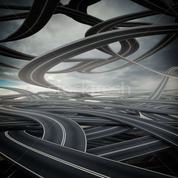 Confusing road Stock photo © alphaspirit