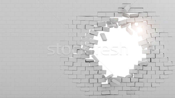 Wall broken through Stock photo © alphaspirit