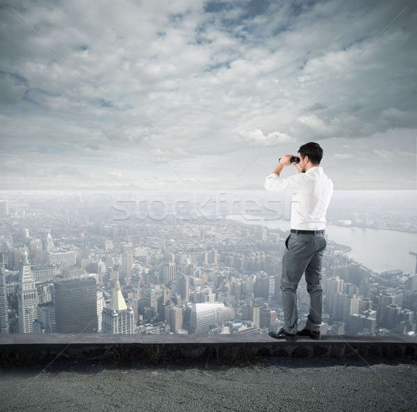 Businessman Looking To The Future Stock Photo C Alphaspirit Stockfresh