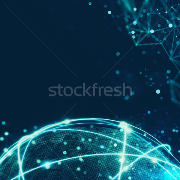 Concept of global internet connection network Stock photo © alphaspirit