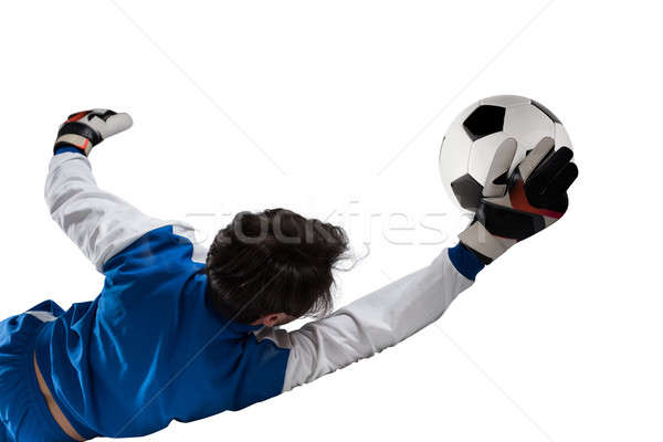 ゴールキーパー ボール スタジアム フットボールの試合 男 サッカー ストックフォト © alphaspirit