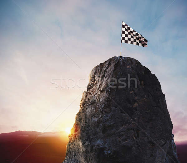 Business goal. Concept of difficult career and determination Stock photo © alphaspirit