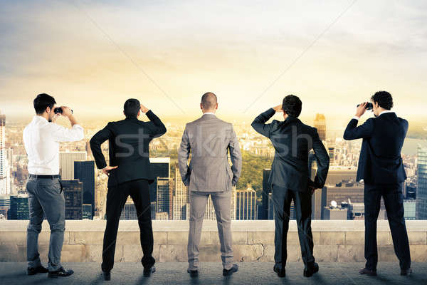 Businessmen looking to the future Stock photo © alphaspirit