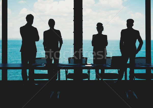 Group of business partner looking for the future. Concept of corporate and startup Stock photo © alphaspirit