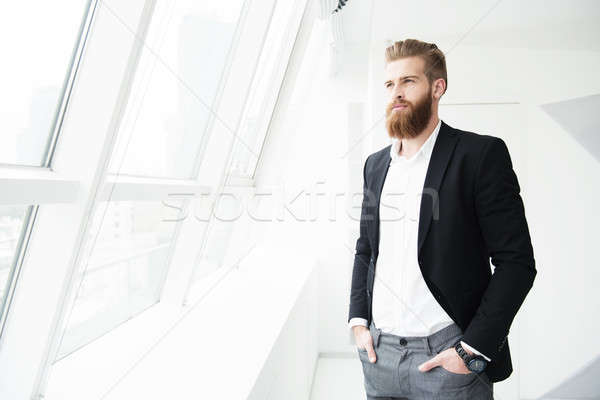 Businessman looks far for the future. Concept of innovation and startup Stock photo © alphaspirit