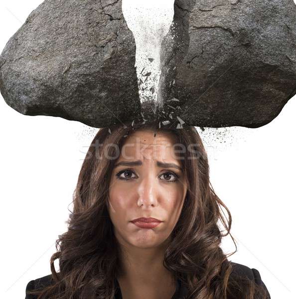 Businesswoman headache Stock photo © alphaspirit