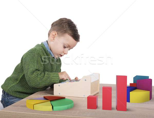 Stockfoto: Kleine · bedrijven · kind · business · computer